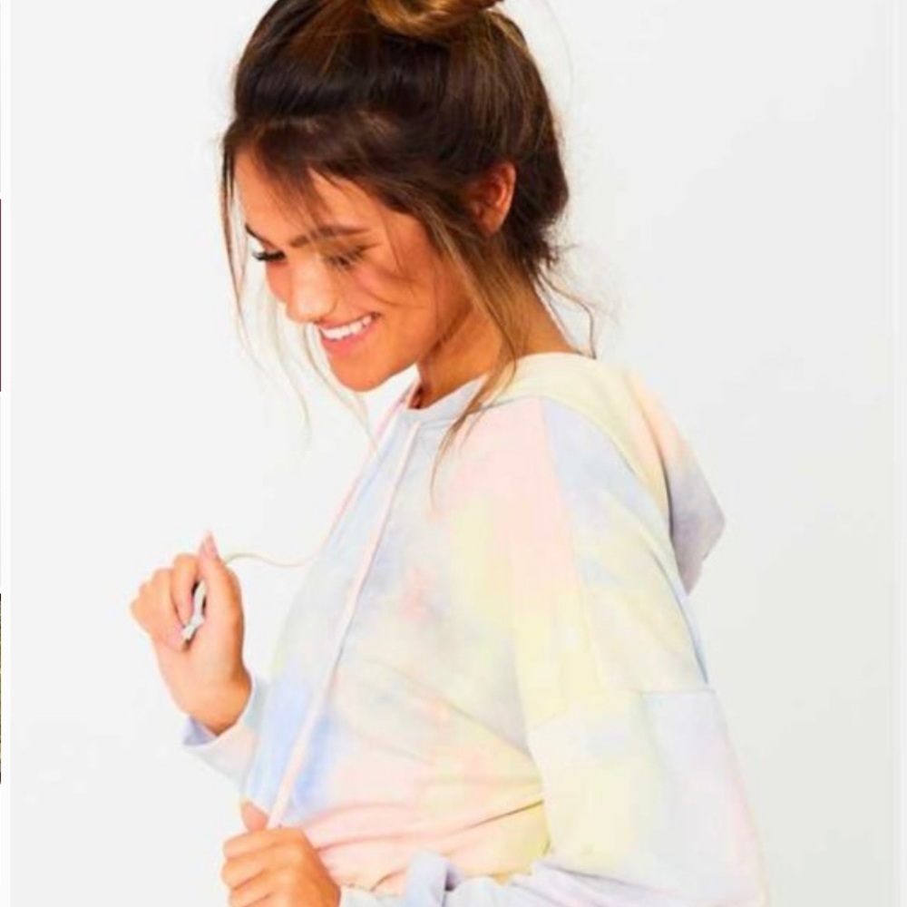 Revival Tie Dye Hoodie Top Knotted Front NEW - Picture 2 of 4